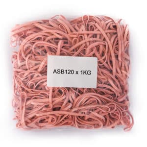 ESD Rubber Bands 1 kg bag, 120mm diameter bands. Bondline Electronics Ltd.