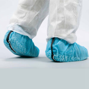 Anti Skid Polypropylene ESD Shoe Cover Blue Bondline