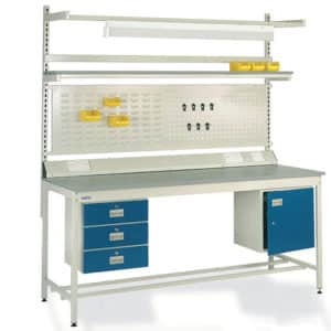 ESD Workbenches (Square Tube Style) "Four Leg" Design