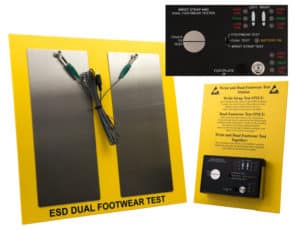 Dual Footwear and Wrist Strap Tester