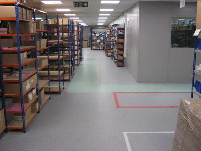 Bondline ESD floor tiles installed at customer's site