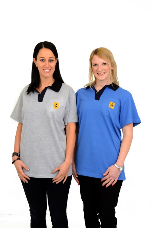 Bondline Anti Static Polo Shirts Grey and Blue.