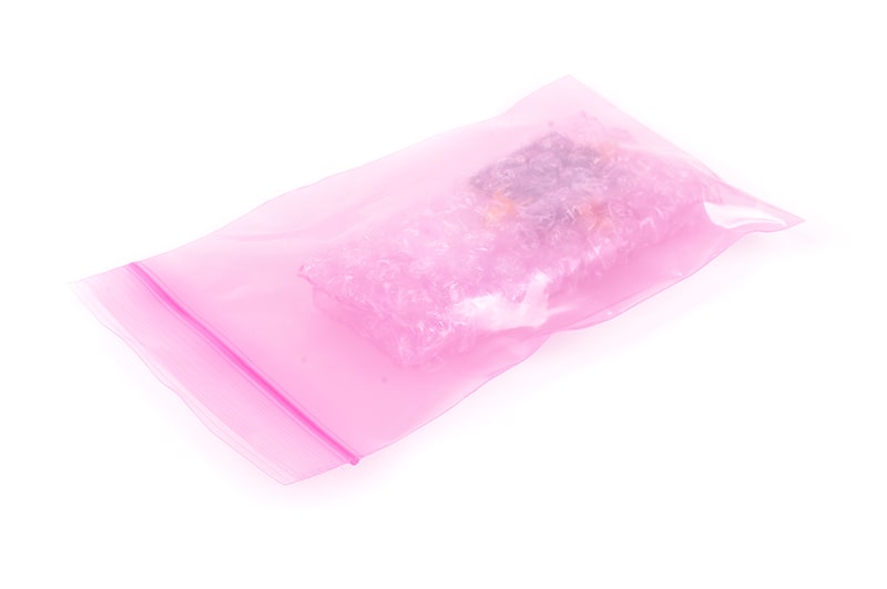 Pink Anti-Static Bag with Non-Static Sensitive Device - Bondline