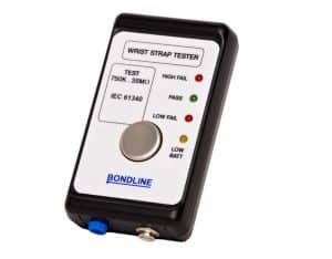 Bondline portable ESD wrist strap testing device