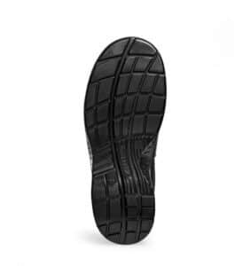 ESD slip on black shoes, X-LIGHT 037 range. Sole of shoe. Bondline.