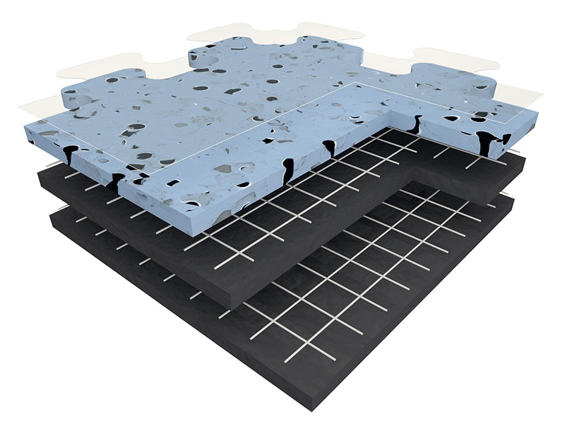 ESD Interlocking Vinyl Flooring Structure - Bondline