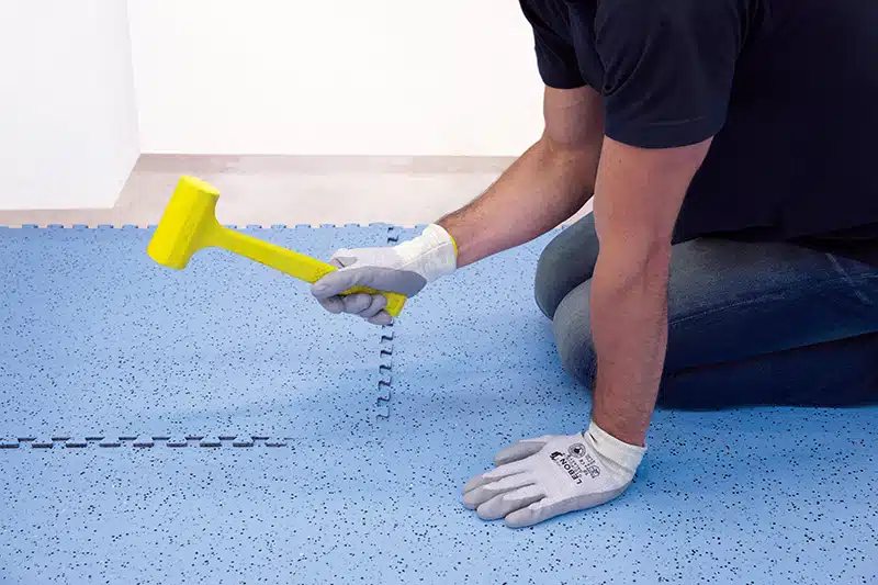 Installing ESD Interlocking Vinyl Flooring - Bondline