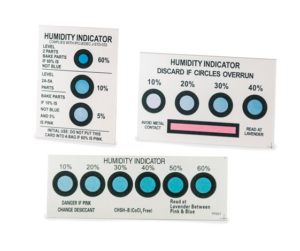 Standard Cobalt Humidity Indicator Cards x3