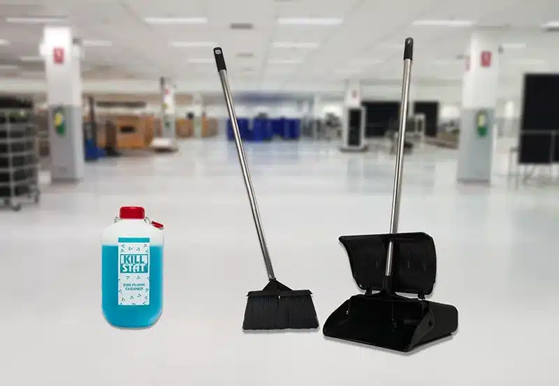 ESD Floor Cleaning Products (ESD dustpan and broom, ESD floor cleaner) - Bondline