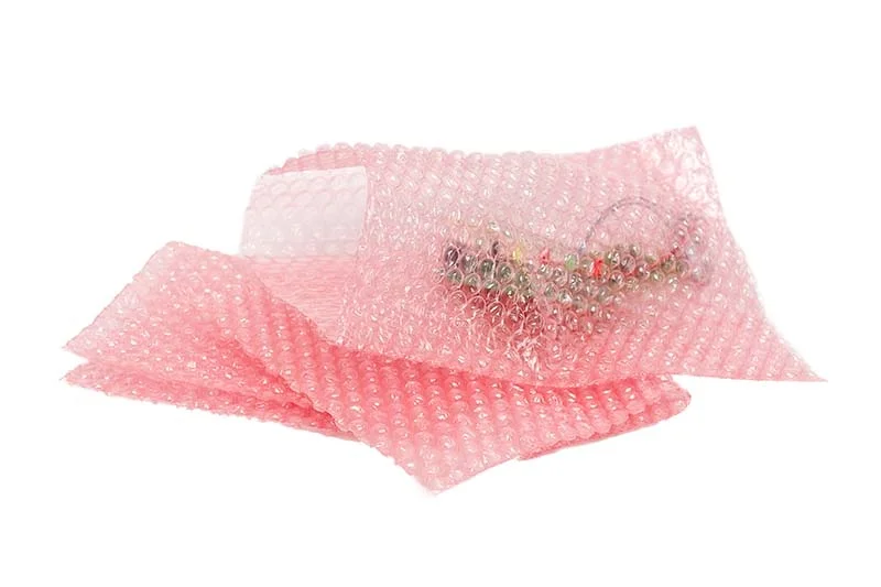 Pink Anti-Static Bubble Bag Holding Component - Bondline