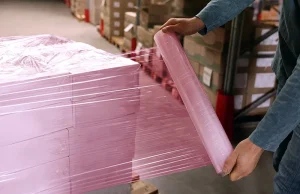 Pink Anti Static Film Roll On Packaging - Bondline