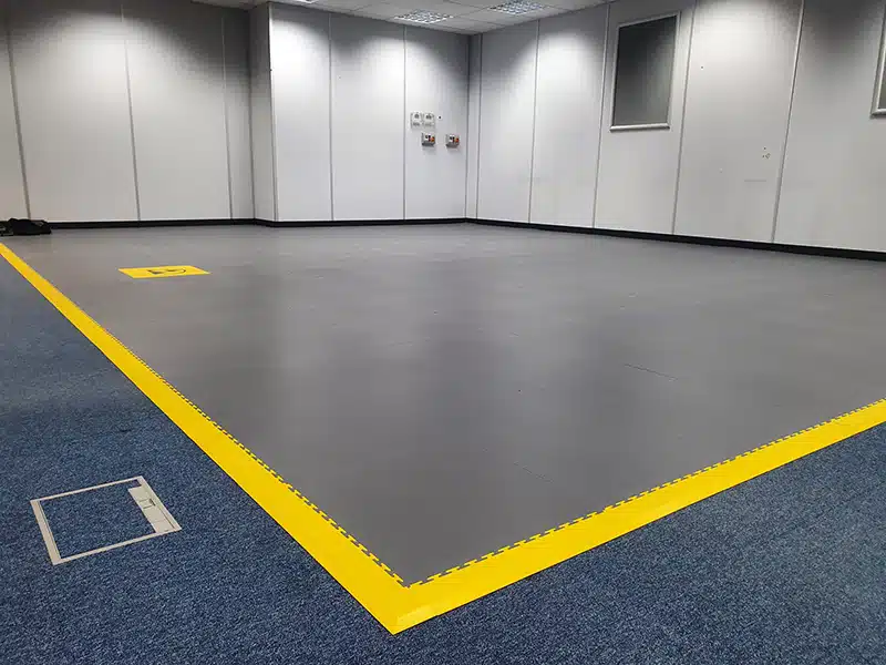 Interlocking ESD Flooring Installation by Bondline Electronics - Static Control Specialists