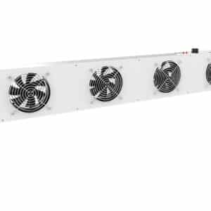 Side angle of KS2454 Self-Cleaning Overhead Ioniser with 4 fans - Bondline Electronics Ltd.