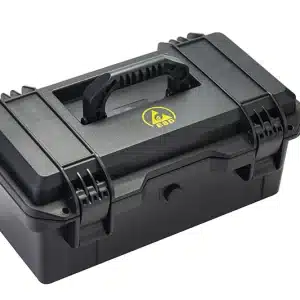 Black ESD Tool Box With ESD Protective Logo. Bondline Electronics Ltd.