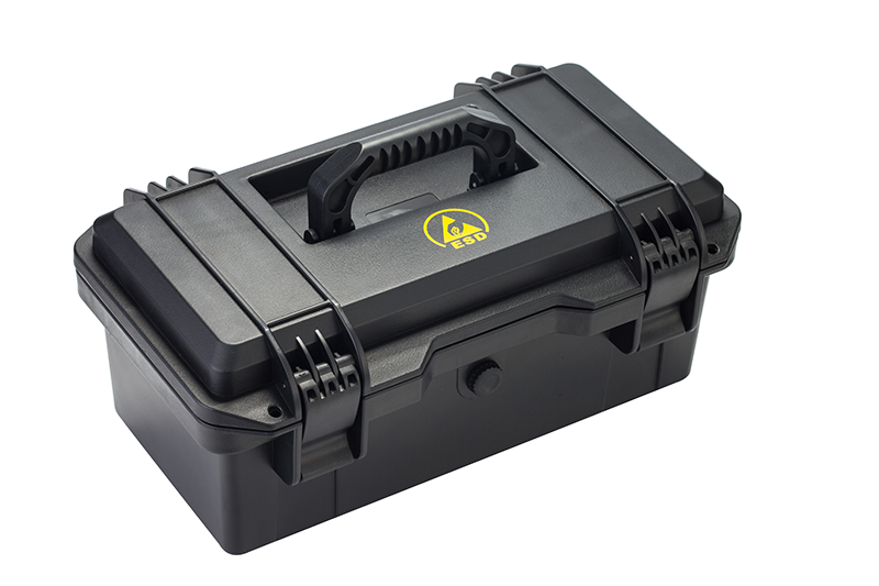 Black ESD Tool Box With ESD Protective Logo. Bondline Electronics Ltd.